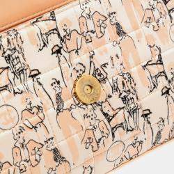 Pre Owned Chanel Multicolor Silk and Lambskin Coco Mademoiselle Scarf Flap