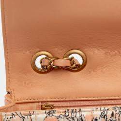 Pre Owned Chanel Multicolor Silk and Lambskin Coco Mademoiselle Scarf Flap