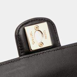 Pre Owned Chanel Black Mini Lambskin CC in Love Heart Crossbody