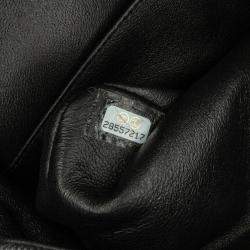 Pre Owned Chanel Black Medium Denim Double Flap