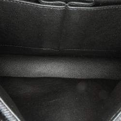 Pre Owned Chanel Black Medium Denim Double Flap