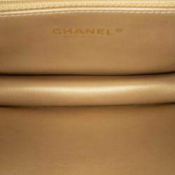 Pre Owned Chanel Black Quilted Lambskin Octagonal Buckle Crossbody