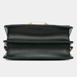 Pre Owned Chanel Black Quilted Lambskin Octagonal Buckle Crossbody
