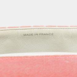 Pre Owned Chanel Pink Medium Micro Quilted Velvet CC Flap