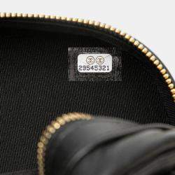 Pre Owned Chanel Black CC Quilted Lambskin Octagon Camera Case