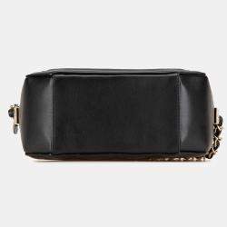 Pre Owned Chanel Black CC Quilted Lambskin Octagon Camera Case