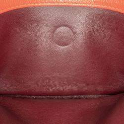 Pre Owned Chanel Red Small Diagonal Quilted Goatskin Flap