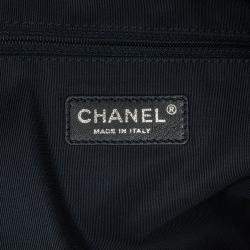 Pre Owned Chanel Blue Large Fringed Denim Shopping Tote