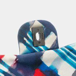 Pre Owned Chanel Blue XXL Printed Canvas Airline Single Flap Bag