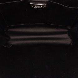 Pre Owned Chanel Black Mini CC Patent Clutch With Chain