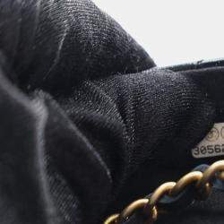 Pre Owned Chanel Mini Black Shiny Calfskin Waist Belt Bag