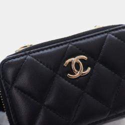 مملوكة مسبقًا Chanel Trendy CC Mini Black Lambskin Cardholder Shoulder Bag