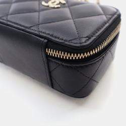 مملوكة مسبقًا Chanel Trendy CC Mini Black Lambskin Cardholder Shoulder Bag