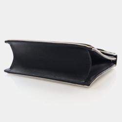 Pre Owned Chanel Square Frame Black Calfskin Shoulder Bag