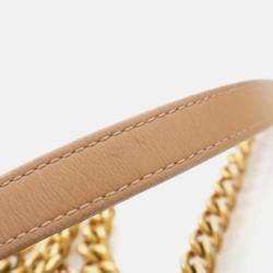 Pre Owned Chanel CC Lock Mini Beige Caviar Top Handle Flap Bag