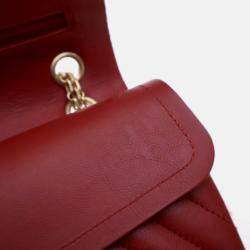 Pre Owned Chanel Reissue 225 Medium Red Calfskin Flap Bag