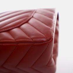 Pre Owned Chanel Reissue 225 Medium Red Calfskin Flap Bag