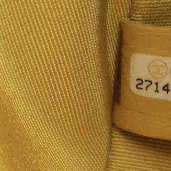 Pre Owned Chanel Vanity Case Yellow Crumpled Calfskin Shoulder Bag