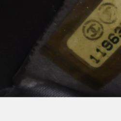 Pre Owned Chanel Pochette Silver Patent Leather Precious Symbols Bag