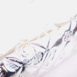 Pre Owned Chanel Pochette Silver Patent Leather Precious Symbols Bag