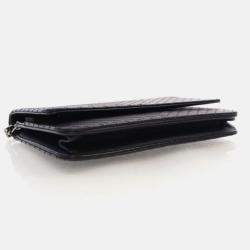 Pre Owned Chanel Black Caviar Chevron Wallet On Chain 