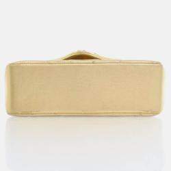 Pre Owned Chanel V Stitch Bijoux Vintage Gold Lambskin Shoulder Bag