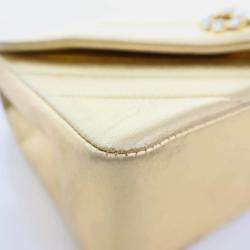 Pre Owned Chanel V Stitch Bijoux Vintage Gold Lambskin Shoulder Bag