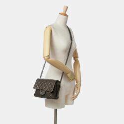 Pre Owned Chanel Brown CC Quilted Caviar Crossbody