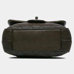 Pre Owned Chanel Brown CC Quilted Caviar Crossbody