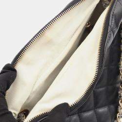 Pre Owned Chanel Black Lambskin Chain Shoulder Bag