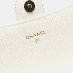 Pre Owned Chanel White Calfskin Wallet on Chain 