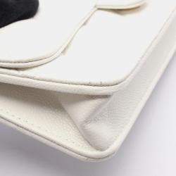 Pre Owned Chanel White Calfskin Wallet on Chain 