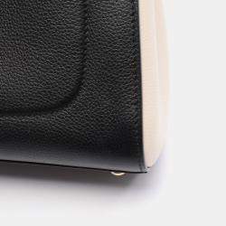 Pre Owned Chanel Neo Executive Small Black and Beige Leather Tote Bag