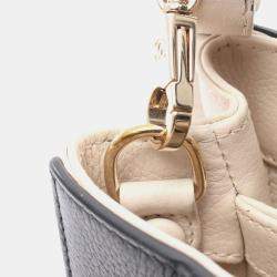 Pre Owned Chanel Neo Executive Small Black and Beige Leather Tote Bag