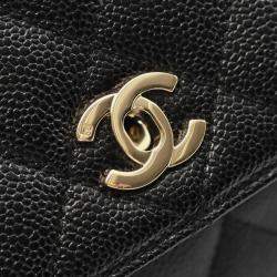 Pre Owned Chanel Kelly Black Calfskin Shoulder Bag