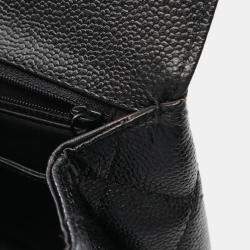 Pre Owned Chanel Kelly Black Calfskin Shoulder Bag