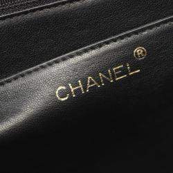 Pre Owned Chanel Kelly Black Calfskin Shoulder Bag