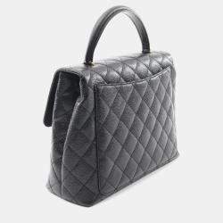 Pre Owned Chanel Kelly Black Calfskin Shoulder Bag