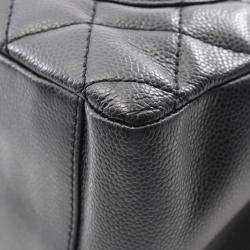 Pre Owned Chanel Matelasse Grand Shopping Gst Chain Tote Bag Calfskin Bk Shw