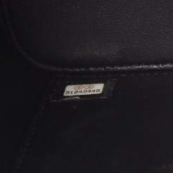 Pre Owned Chanel Black Calfskin Vanity Shoulder Bag