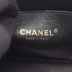 Pre Owned Chanel Black Calfskin Vanity Shoulder Bag
