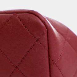 Pre Owned Chanel Red Micro Quilted Lambskin My Crush Bag