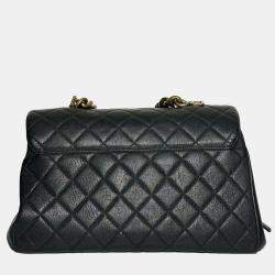 Pre Owned Chanel Large Sheepskin Trapezio Flap Satchel in GHW