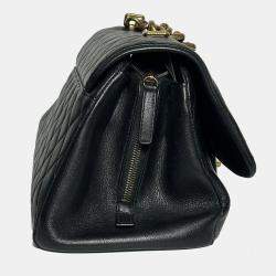 Pre Owned Chanel Large Sheepskin Trapezio Flap Satchel in GHW