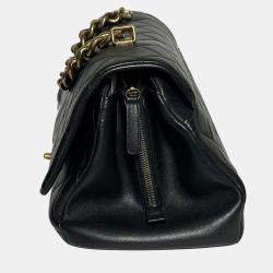 Pre Owned Chanel Large Sheepskin Trapezio Flap Satchel in GHW