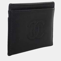 Pre Owned Chanel Embossed CC Card Holder