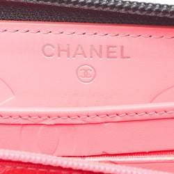 Pre Owned Chanel Black Quilted Leather CC Cambon Ligne Zip Around Organizer Wallet