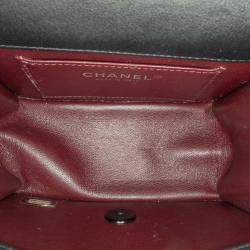 Pre Owned Chanel Black Mini Calfskin Propeller Flap