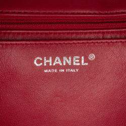 Pre Owned Chanel Pink Maxi Classic Chevron Lambskin Single Flap