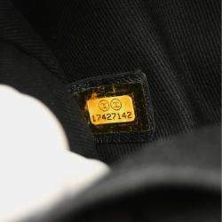 Pre Owned Chanel French Riviera Black Perforated Calfskin Top Handle Bag